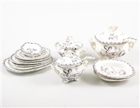 Lot 258 - A Victorian childrens tea set, aprox 40 pieces.