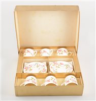 Lot 270 - Abbeydale bone china coffee set, cased; two...