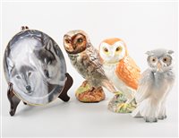 Lot 277 - Beswick owl, No 1046 ,19cm, Nao figure of an...