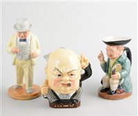 Lot 304 - Manor Pottery figure prototype, Sir Winston...