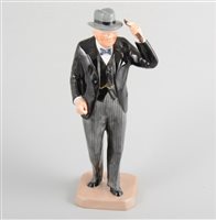 Lot 319 - Copeland Spode standing figure, Sir Winston...