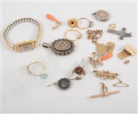 Lot 444 - A collection of gold and silver jewellery, a...