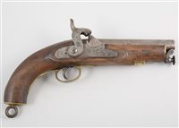 Lot 383 - A coast gaurd percussion flintlock pistol...