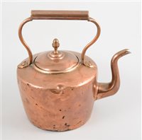 Lot 427 - Copper kettle and a warming pan, (2).