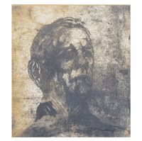 Lot 214 - Roy Turlington, head study, lithographic print,...