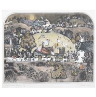 Lot 223 - Graham Clarke, Some Kentish Revellers, etching...