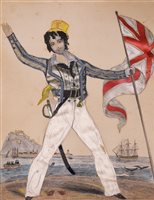 Lot 576 - Three Victorian collages, depicting sailors,...