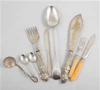 Lot 434 - A tray of silver-plated flatware, a suite of...