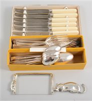 Lot 435 - Four boxed sets of simulated bone handled...