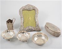 Lot 484 - A collection of small silver and plated...