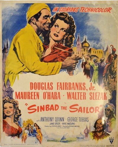 Lot 430 - Movie Poster: Sinbad the Sailor, RKO Radio...