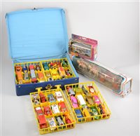 Lot 405 - Matchbox, Corgi Junior toys, with carry case,...