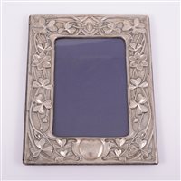 Lot 19 - Art Nouveau silver photograph frame cast with...
