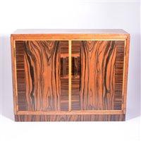 Lot 63 - An Art Deco table cabinet, circa 1930, walnut,...