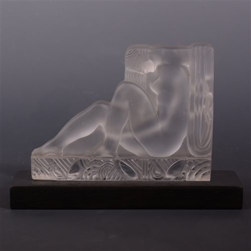 Lot 65 - Etling, an Art Deco glass figural sculpture,...