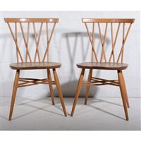 Lot 158 - Ercol, a pair of 'Chiltern' dining chairs, elm...