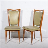 Lot 178 - Pair of Italian dining chairs, circa 1965,...