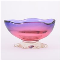 Lot 179 - Murano, a Sommerso glass bowl in the manner of...