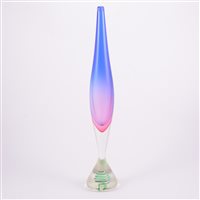 Lot 181 - Murano, a Sommerso glass vase, slender bud...