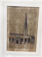 Lot 189 - M. M. Rudge, Leicester Cathedral, an etching,...