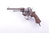 Lot 246 - Lefaucheux revolver, 9mm calibre, barrel...