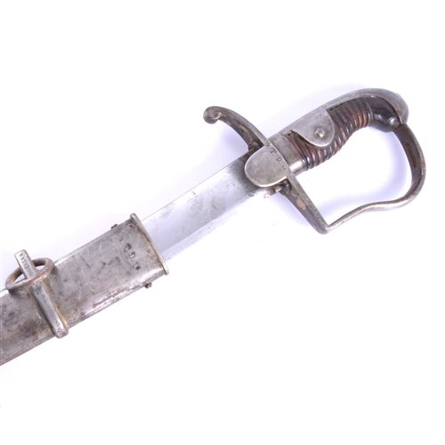 Lot 254 - Cavalry sabre, 81cm curved blade, stirrup hilt,...