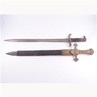 Lot 256 - Victorian bandsmans short sword, 48cm blade,...