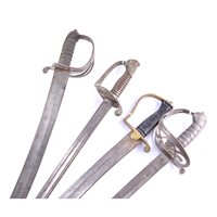 Lot 279 - Cavalry sabre, 79cm curved blade, stamped...