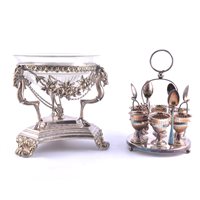 Lot 239 - Silver-plated four piece teaset