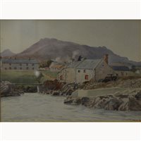 Lot 378 - Louis Neville, Irish Village, watercolour,...