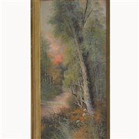 Lot 391 - Pair Victorian river landscapes, oil on board.