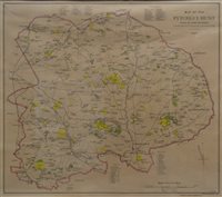 Lot 399 - Col. Barry's map of the Pytchley Hunt 1911,...