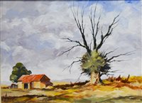 Lot 381 - Jack Green, two signed acrylic landscapes on...