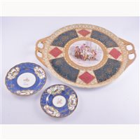 Lot 132 - A Vienna porcelain cabinet tray, the central...