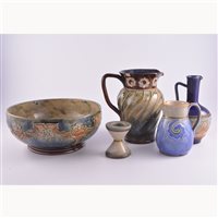 Lot 150 - Royal Doulton ovoid vases, floral decoration...