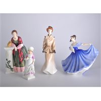 Lot 100 - Seven Royal Doulton figurines, three boxed - ''...