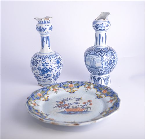 Lot 34 - Delft blue and white shallow dish, possibly...
