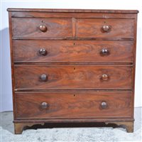 Lot 449 - Victorian mahogany chest of drawers,...