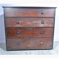 Lot 439 - Victorian mahogany chest of drawers,...