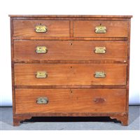 Lot 452 - Victorian mahogany chest of drawers,...