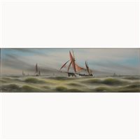 Lot 386 - Garman Morris, seascape, gouache