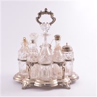 Lot 327 - Victorian silver cruet, SWGS, Sheffield, P,...