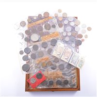 Lot 163 - Small collection of coins- in a box.