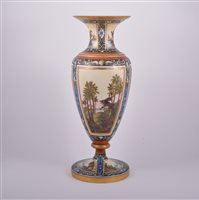 Lot 1 - Opaque glass vase, probably French, mid 19th...