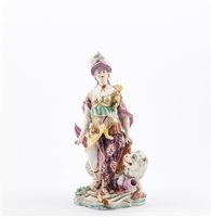 Lot 6 - Derby porcelain figure, Britannia, circa.1765,...