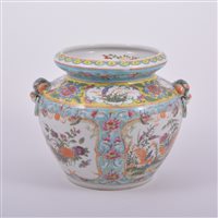 Lot 11A - Chinese porcelain vase, moulded ring mask...