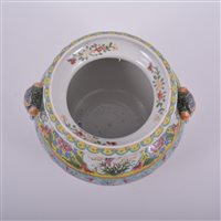 Lot 11 - Chinese porcelain vase, moulded ring mask...