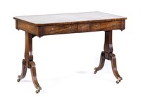 Lot 282 - George IV mahogany writing table, rectangular...