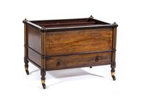 Lot 309 - Victorian rosewood Canterbury, plain...