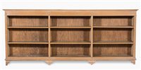 Lot 315 - Limed oak open bookcase, of large size,...